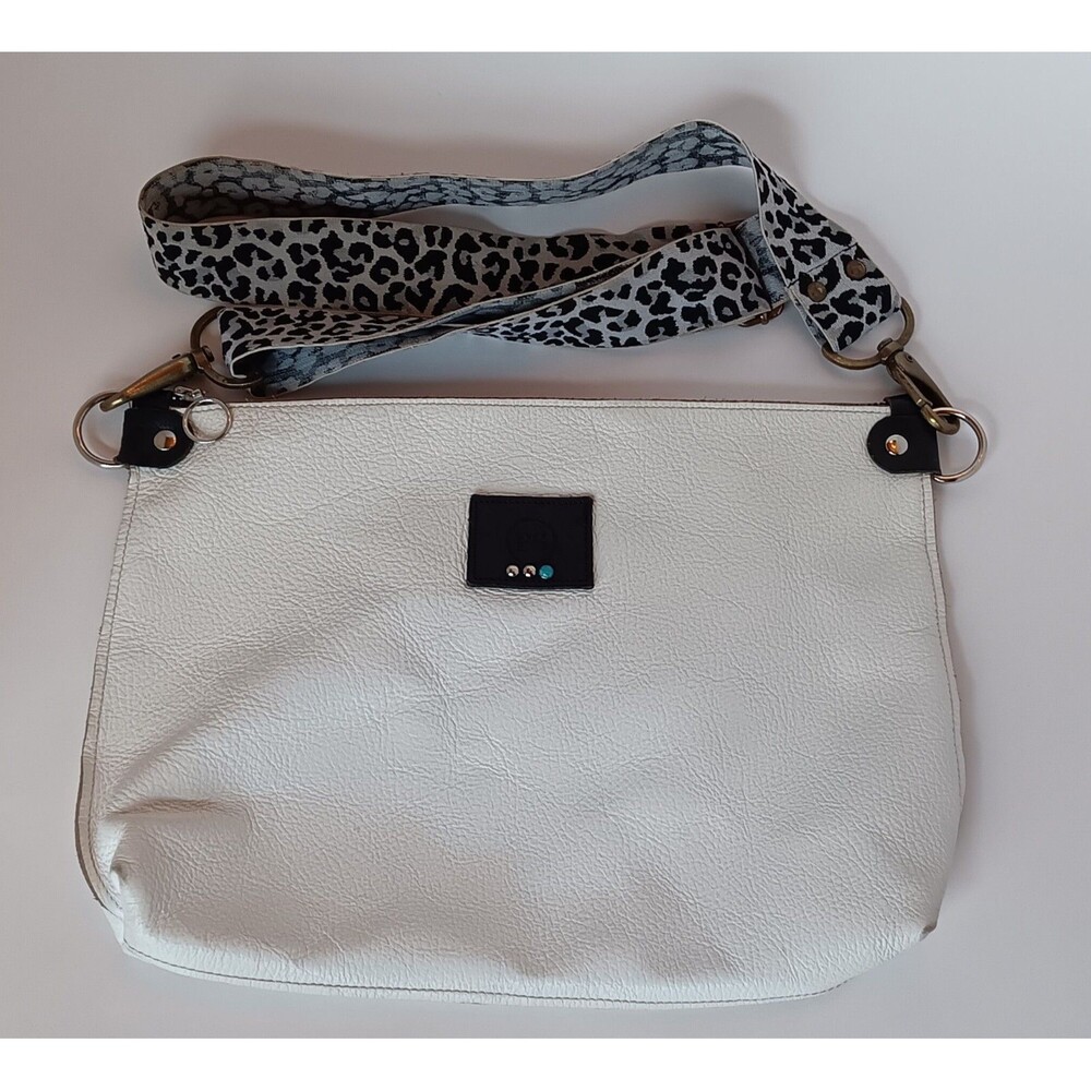Pretty Simple Off White Vegan Leather Slouchy Bum Bag Crossbody